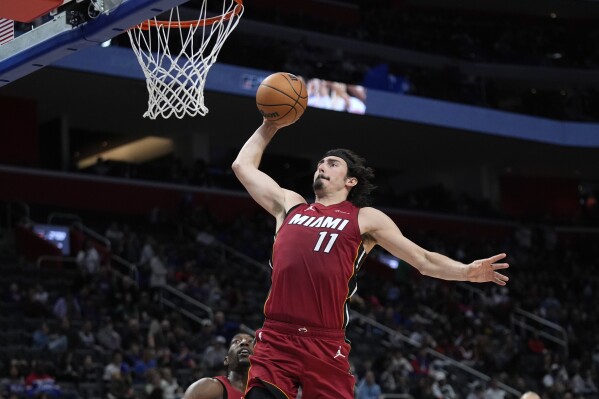 Bam Adebayo hits buzzer beating 3 as the Heat topped the Pistons